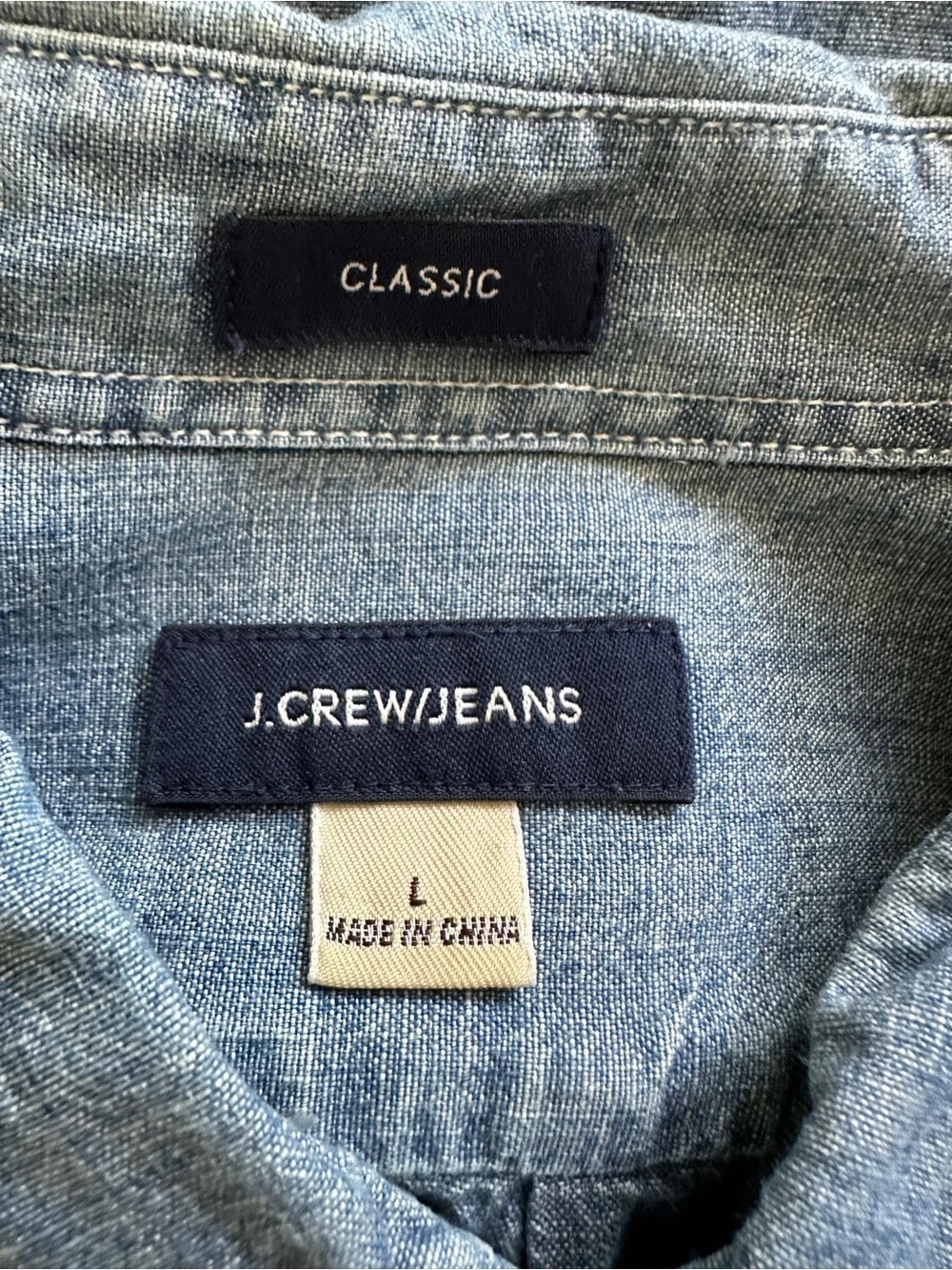 J. Crew Medium Blue Denim Shirt L